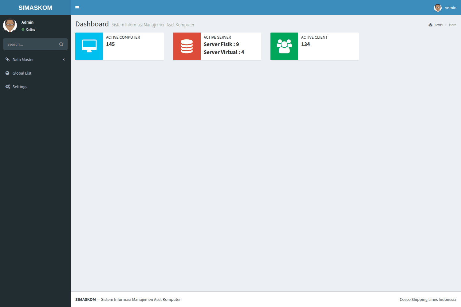 Dashboard SIMASKOM